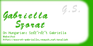 gabriella szorat business card